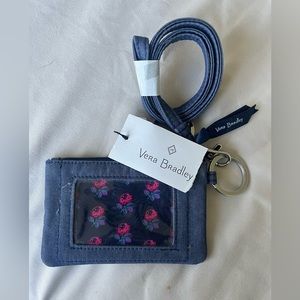 Vera Bradley zip ID case, denim